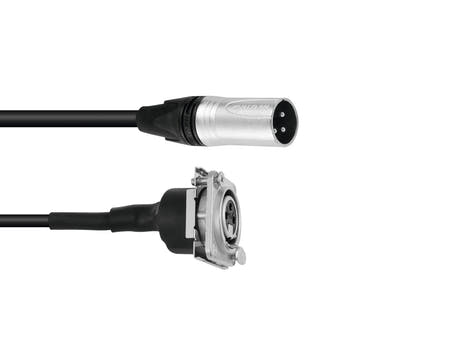 PSSO patch-kaapeli XLR(M)/XLR(F) S 1m bk