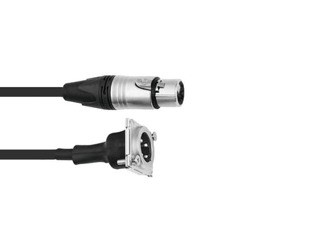 PSSO Patch-kaapeli XLR(F)/XLR(M) S 1m bk