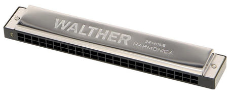 Walther-tremoloharmonikka C-duurissa, 48 ääntä, muovikotelo
