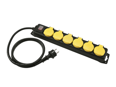 EUROLITE Jakaja 6-kertainen IP44 bk 1.5m