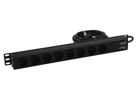 Eurolite R-19-8 1U Rack Virtajakelija (Schuko)