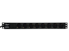 Eurolite R-19-8 1U Rack Virtajakelija (Schuko)