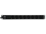 Eurolite R-19-8 1U Rack-virranjakelija (Schuko)