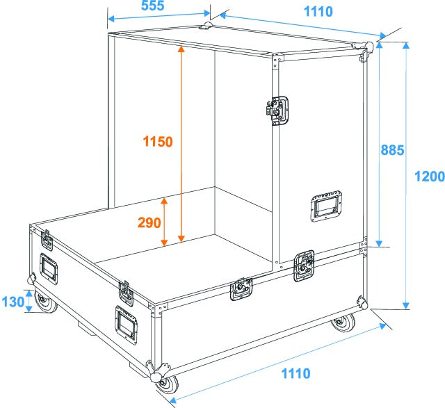 Eurolite Flightcase Paiipalloille (75 & 100cm)