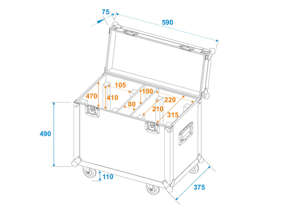 ROADINGER-kuljetuslaukku 2x TMH-XB-280