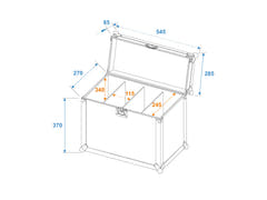 ROADINGER Flightcase EC-SL4M 4x SLS koko M