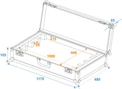 ROADINGER-lentolaukku EC-B252 4x LED BAR-252 RGB