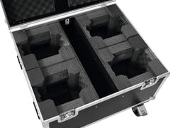 ROADINGER Flightcase 4x LED TMH-X1 Liikkuvat päät Beam with wheels