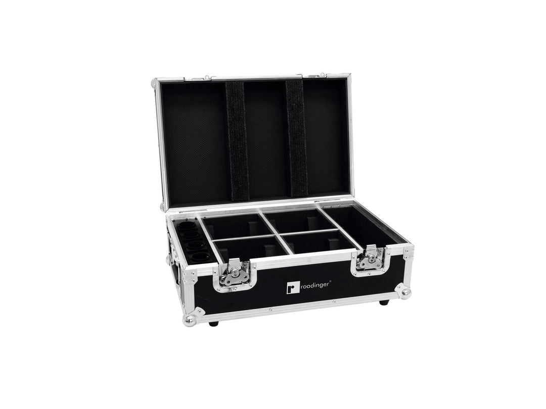 EUROLITE Set 4x AKKU TL-3 QCL RGB+UV Trusslight + Case lataustoiminnolla
