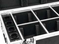 ROADINGER Flightcase 4x AKKU TL-3 Trusslight QuickDMX lataustoiminnolla
