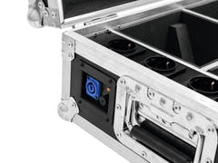 ROADINGER Flightcase 4x AKKU TL-3 Trusslight QuickDMX lataustoiminnolla