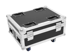 ROADINGER Flightcase 4x AKKU IP UP-4 QuickDMX lataustoiminnolla