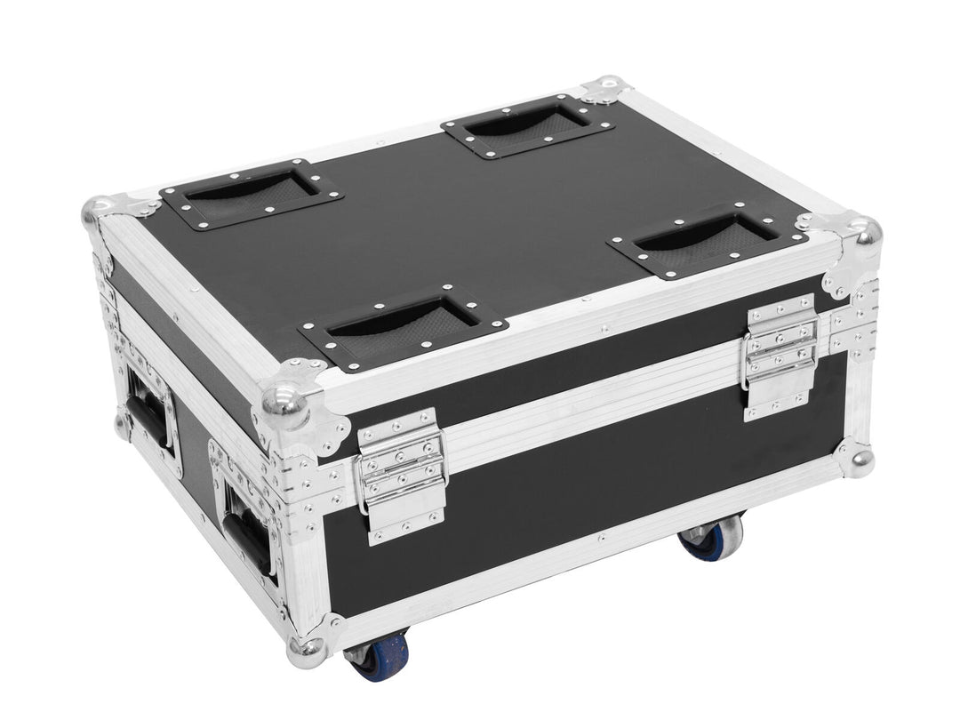 ROADINGER Flightcase 4x AKKU IP UP-4 QuickDMX lataustoiminnolla