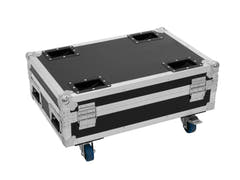 ROADINGER Flightcase 4x AKKU BAR-6 Glow QCL Flex QuickDMX lataustoiminnolla