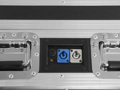 ROADINGER Flightcase 4x AKKU BAR-6 Glow QCL Flex QuickDMX lataustoiminnolla