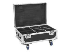 ROADINGER Flightcase 4x AKKU IP UP-4 Plus HCL Spot WDMX lataustoiminnolla