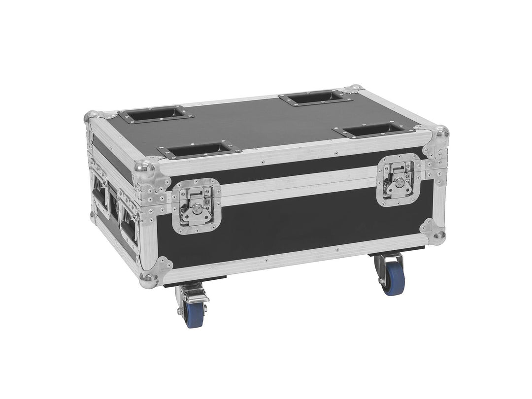 ROADINGER Flightcase 4x AKKU IP UP-4 Plus HCL Spot WDMX lataustoiminnolla