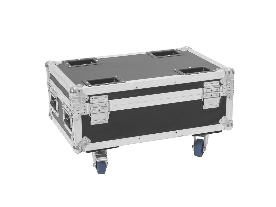 ROADINGER Flightcase 4x AKKU IP UP-4 Plus HCL Spot WDMX lataustoiminnolla