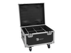 ROADINGER Flightcase 4x AKKU IP PAR 7 QCL WDMX lataustoiminnolla