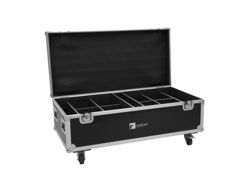 ROADINGER Flightcase 8x AKKU IP PAR 7 QCL WDMX with charging function