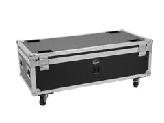 ROADINGER Flightcase 8x AKKU IP PAR 7 QCL WDMX lataustoiminnolla