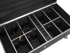 ROADINGER Flightcase 8x AKKU IP PAR 7 QCL WDMX lataustoiminnolla
