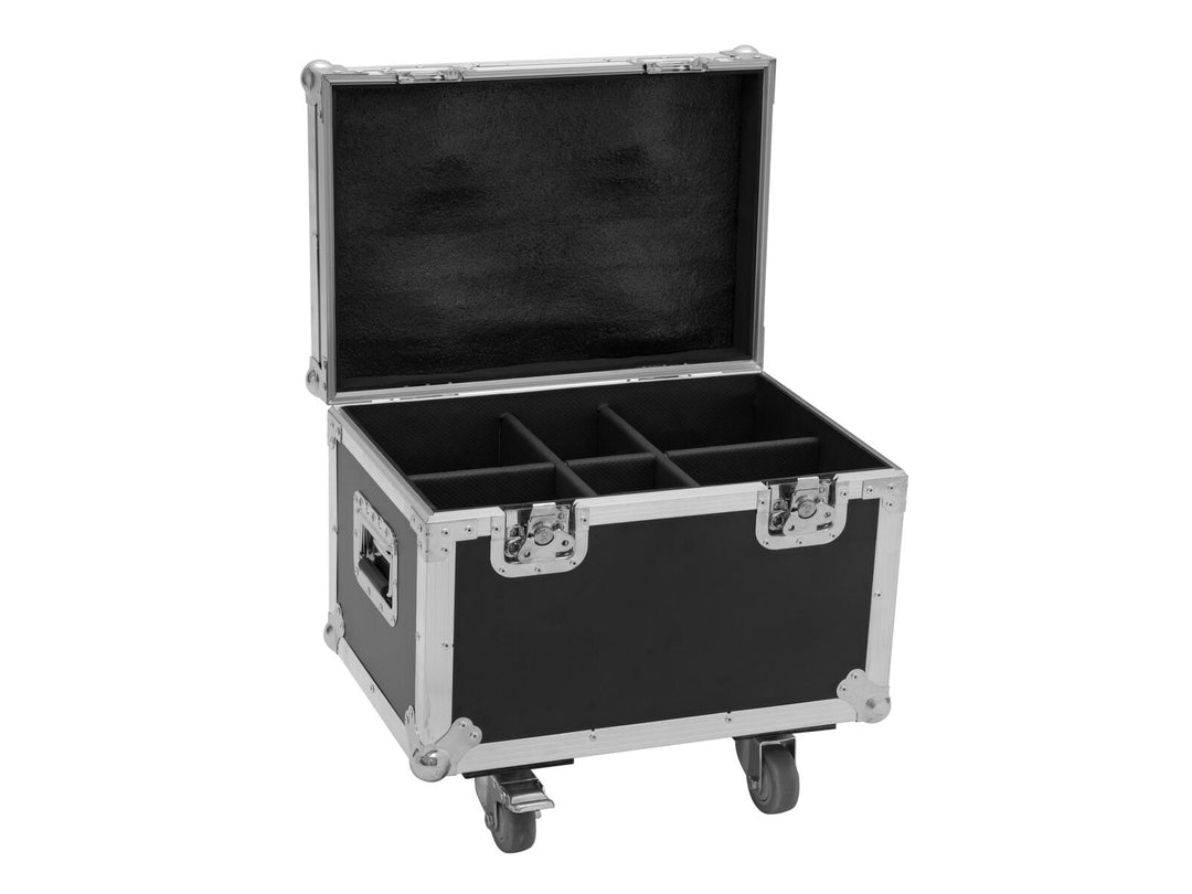 ROADINGER Flightcase 4x LED TMH-13/17/S30/W36 pyörillä