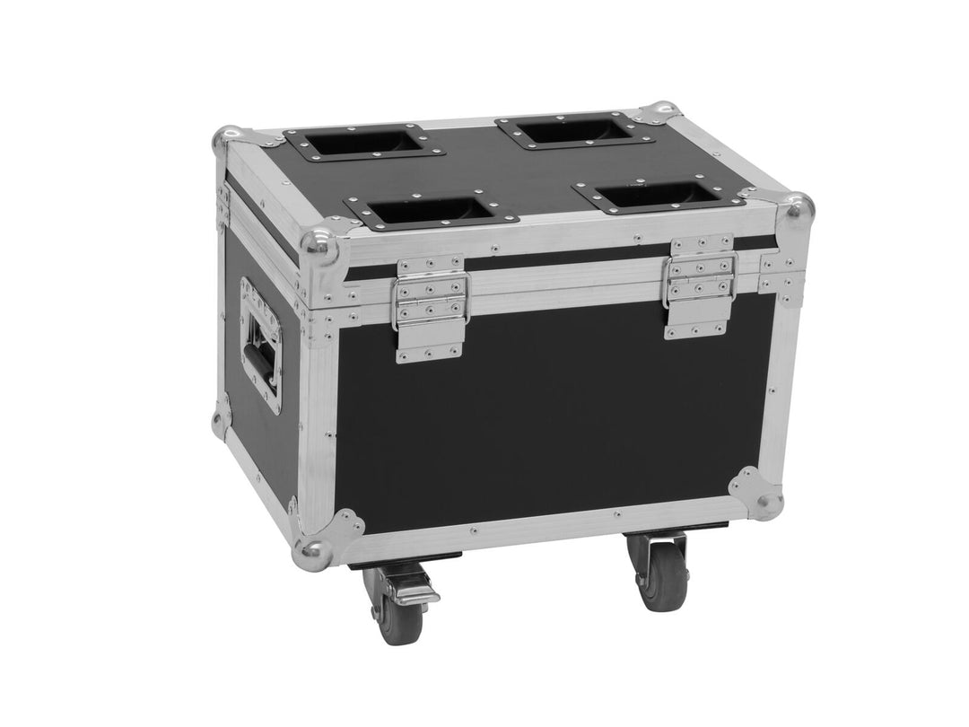 ROADINGER Flightcase 4x LED TMH-13/17/S30/W36 pyörillä
