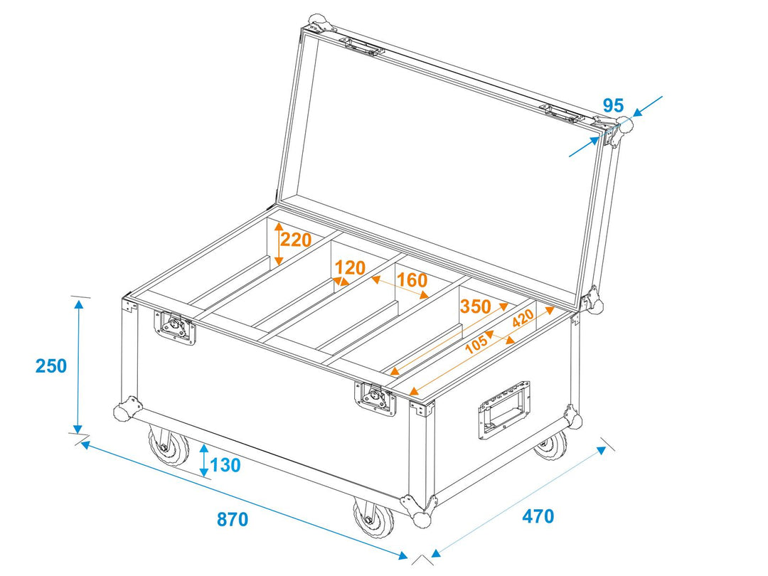 ROADINGER kuljetuslaukku 4x LED PLL-384