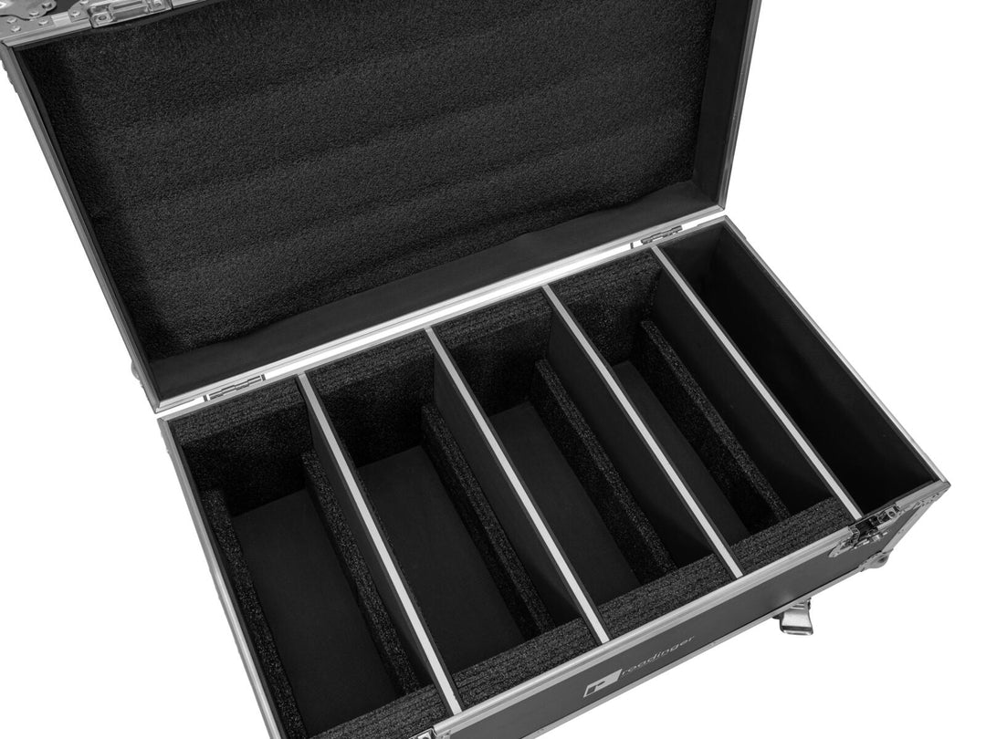 ROADINGER Flightcase 4x LED CLS-18 QCL RGB/WW pyörillä