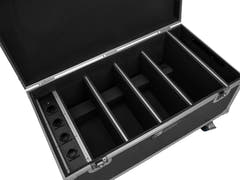 ROADINGER Flightcase 4x AKKU Multiflood IP 8x10W RGBW Wash CRMX lataustoiminnolla