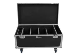 ROADINGER Flightcase 4x AKKU Multiflood IP 8x10W RGBW Wash CRMX lataustoiminnolla
