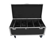 ROADINGER Flightcase 4x AKKU Multiflood IP 18x10W RGBW Wash CRMX lataustoiminnolla