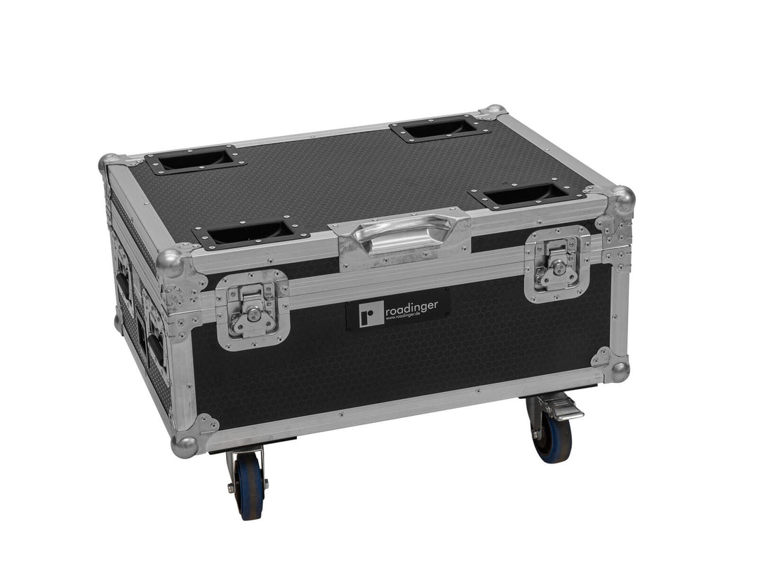 ROADINGER Flightcase 6x AKKU IP TL-3 QCL Trusslight CRMX lataustoiminnolla ja pyörillä