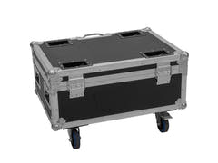 ROADINGER Flightcase 6x AKKU IP TL-3 QCL Trusslight CRMX lataustoiminnolla ja pyörillä