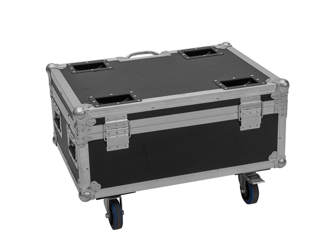 ROADINGER Flightcase 6x AKKU IP TL-3 QCL Trusslight CRMX lataustoiminnolla ja pyörillä