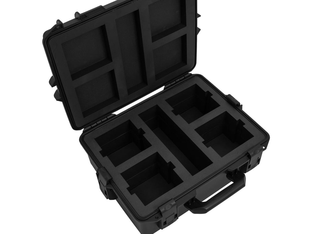 ROADINGER muovinen kotelo 4x AKKU UP-4 QCL Spot QuickDMX MK2 -laitteelle