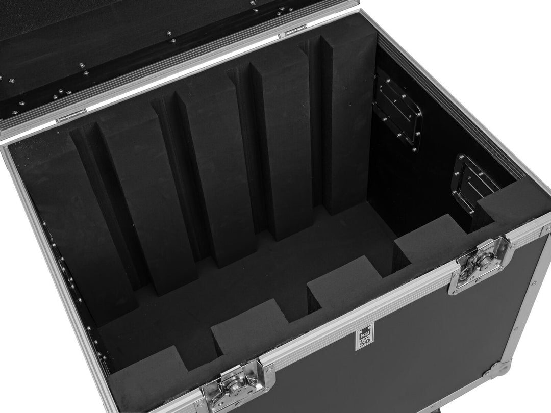 ROADINGER Flightcase 4x Pixel Matrix Panel 5x5 RGB/WW pyörillä