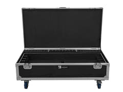 ROADINGER Flightcase 8x AKKU IP Pixel Tube 360° PRO CRMX lataustoiminnolla ja pyörillä