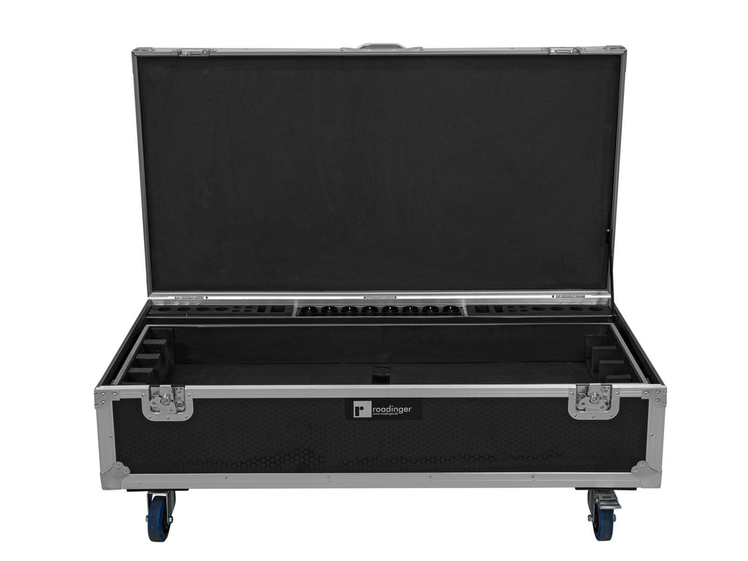 ROADINGER Flightcase 8x AKKU IP Pixel Tube 360° PRO CRMX lataustoiminnolla ja pyörillä