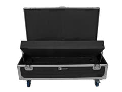 ROADINGER Flightcase 8x AKKU IP Pixel Tube 360° PRO CRMX lataustoiminnolla ja pyörillä