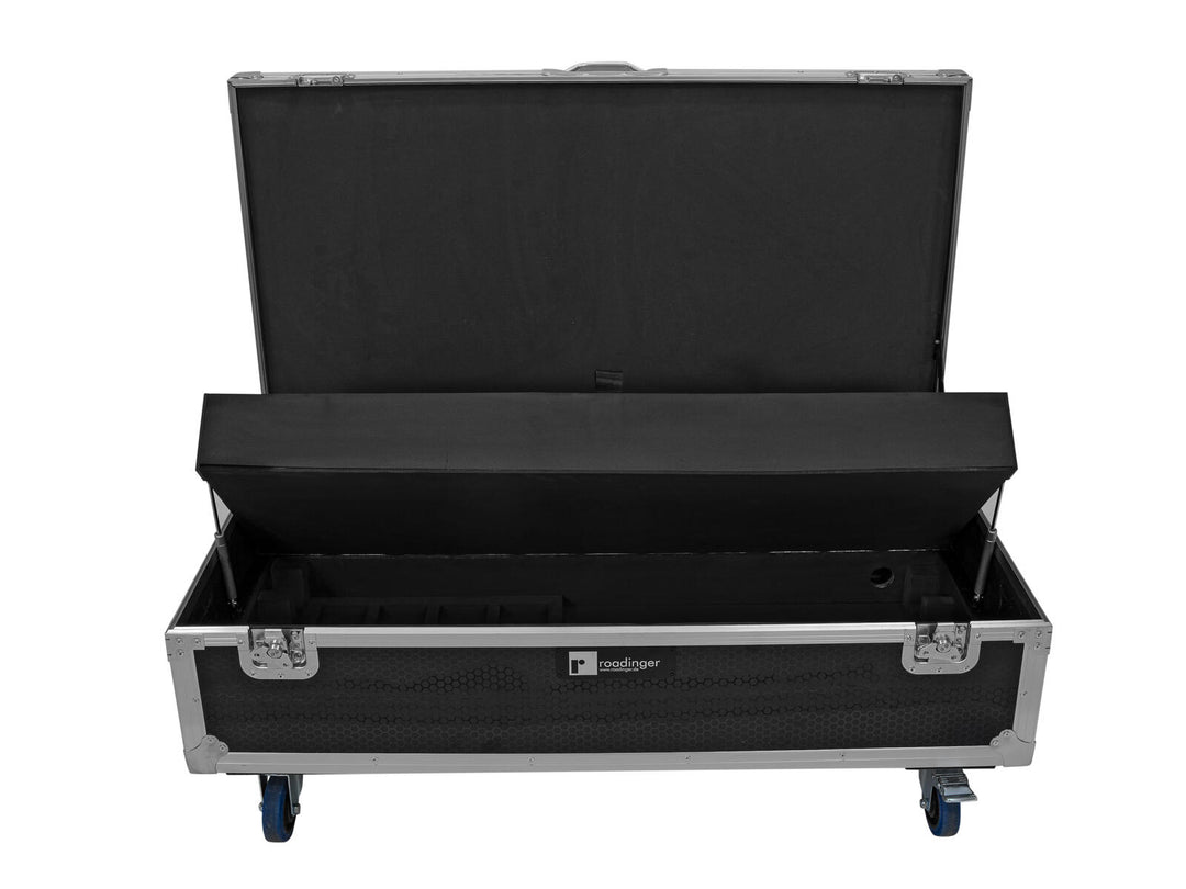 ROADINGER Flightcase 8x AKKU IP Pixel Tube 360° PRO CRMX lataustoiminnolla ja pyörillä