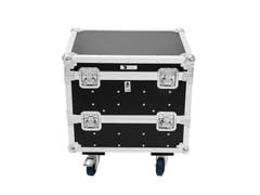 ROADINGER Flightcase 8x IP PIX Strobe RGB CW+WW pyörillä