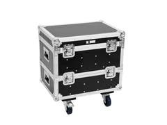 ROADINGER Flightcase 8x IP PIX Strobe RGB CW+WW pyörillä