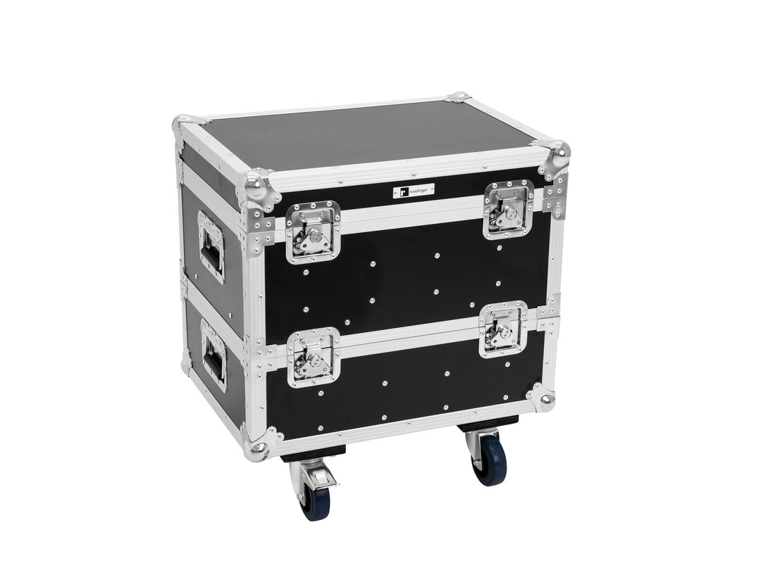 ROADINGER Flightcase 8x IP PIX Strobe RGB CW+WW pyörillä