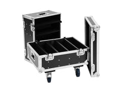 ROADINGER Flightcase 8x IP PIX Strobe RGB CW+WW pyörillä