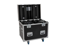 ROADINGER Flightcase HIGHLINE 4x LED IP TMH-S250/B250, pyörillä
