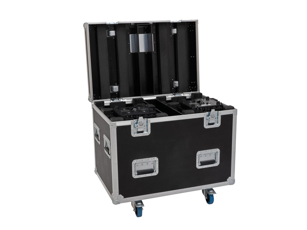 ROADINGER Flightcase HIGHLINE 4x LED IP TMH-S250/B250, pyörillä