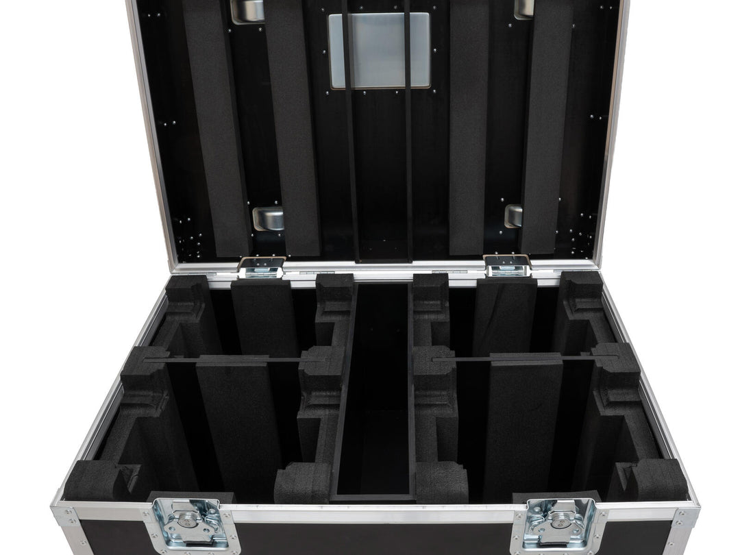 ROADINGER Flightcase HIGHLINE 4x LED IP TMH-S250/B250, pyörillä