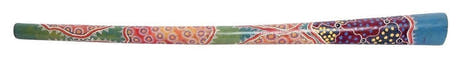 Kamballa didgeridoo i bemalet teak, ca. 130 cm